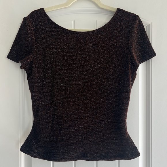 Elegant Black Glitter Women's Top - Picture 1 of 6